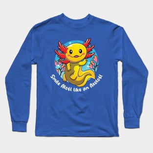 Smile aotl like an axolotl (on dark colors) Long Sleeve T-Shirt